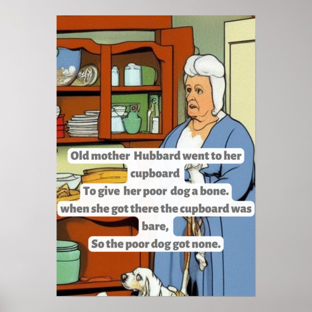  "Old mother Hubbard" comic-book look Poster (Front)