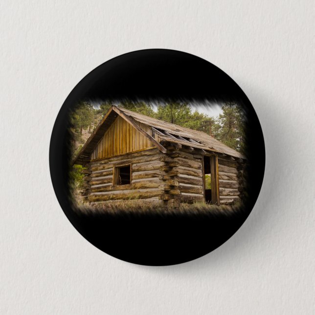 Old Mountain Cabin Button (Front)