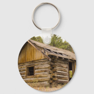 Old Mountain Cabin Keychain