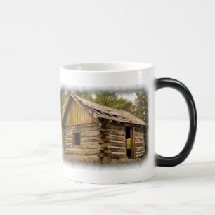 Old Mountain Cabin on White Color Morph Mug