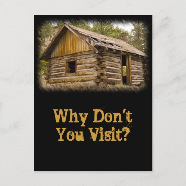 Old Mountain Cabin Postcard (Front)