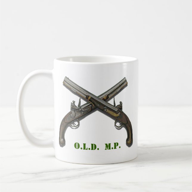 Old MP Crossed Pistols Coffee Mug (Left)
