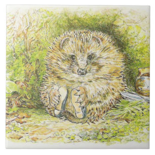 Old Mr Prickly Pin (Hedgehog) (by Beatrix Potter) Ceramic Tile