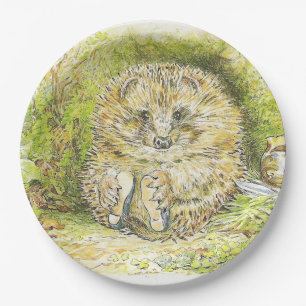 Old Mr Prickly Pin (Hedgehog) (by Beatrix Potter) Paper Plates
