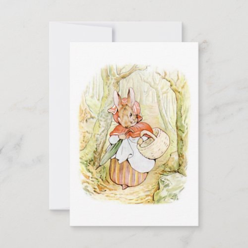 Old Mrs Rabbit Little Red Riding Hood B Potter Card