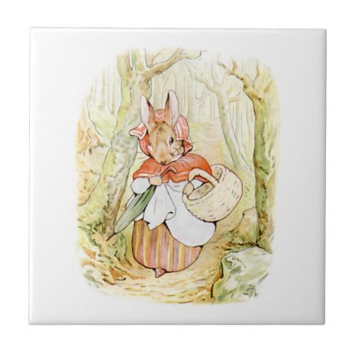 Old Mrs Rabbit Little Red Riding Hood B Potter Ceramic Tile