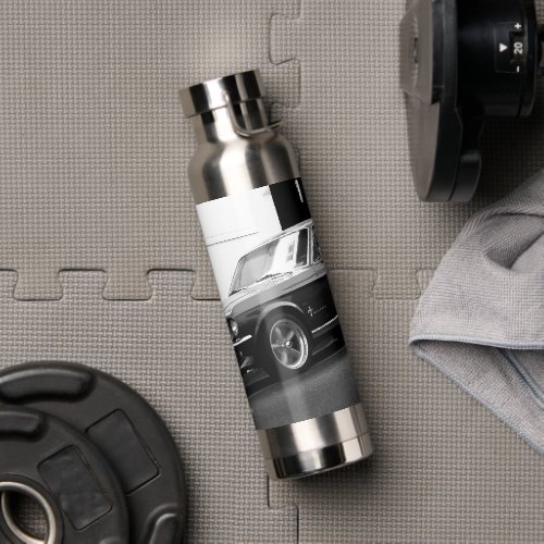 Old Muscle Classic Car Details Driver Drive Water Bottle
