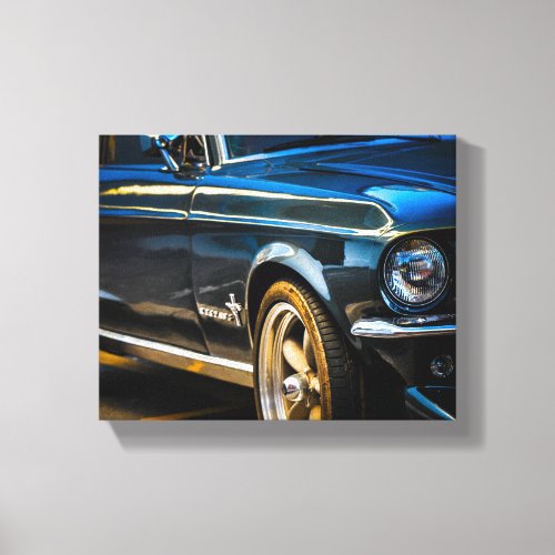 Old Muscle Classic Car Driver Drive Canvas Print