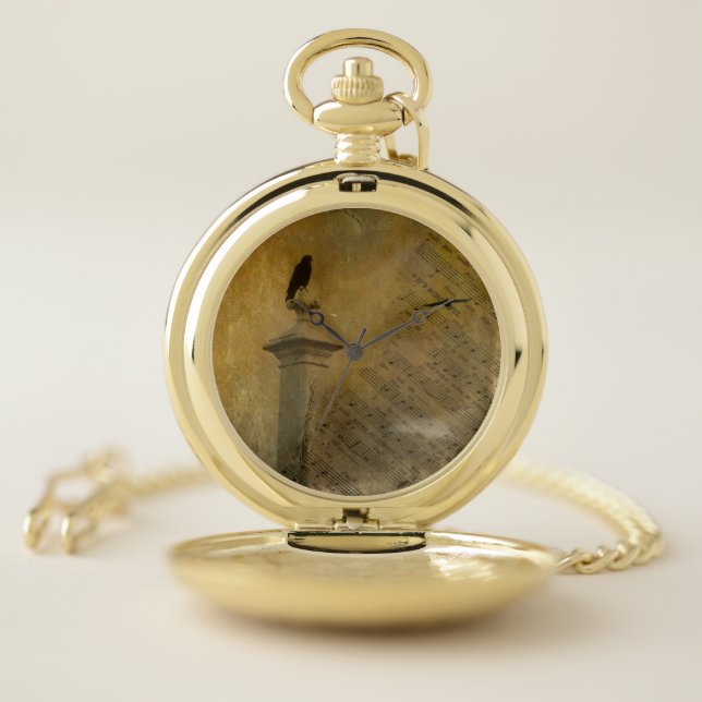 Old Music And Raven Pocket Watch (Inside)