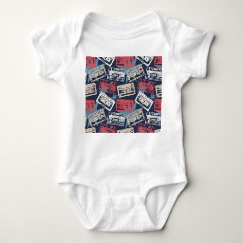 Old Music Cassettes Vintage Seamless Baby Bodysuit
