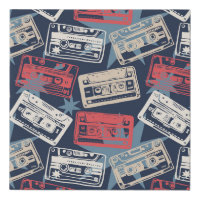 Old Music Cassettes Vintage Seamless
