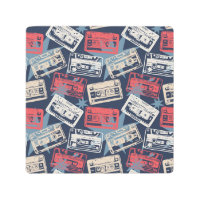 Old Music Cassettes Vintage Seamless