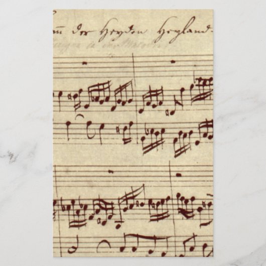 Old Music Notes - Bach Music Sheet (Front)