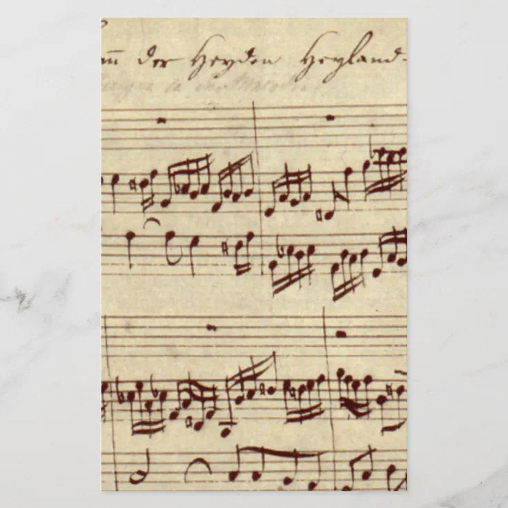 original bach sheet music