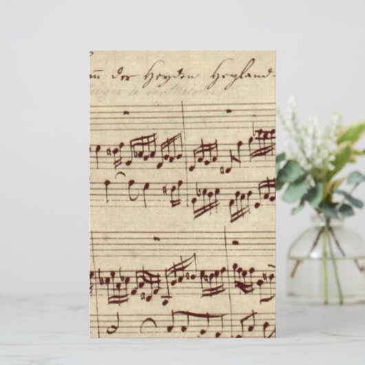Old Music Notes - Bach Music Sheet (Standing Front)
