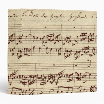 Old Music Notes - Bach Music Sheet Binder by Argos_Photography at Zazzle