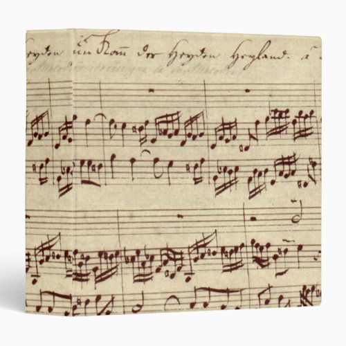 Old Music Notes _ Bach Music Sheet Binder