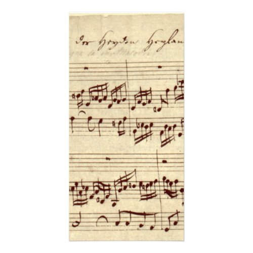 Old Music Notes _ Bach Music Sheet Card