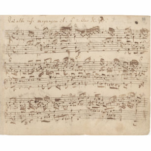 Old Music Notes - Bach Music Sheet Cutout