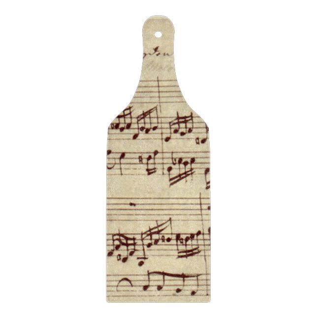 Old Music Notes - Bach Music Sheet Cutting Board (Front)