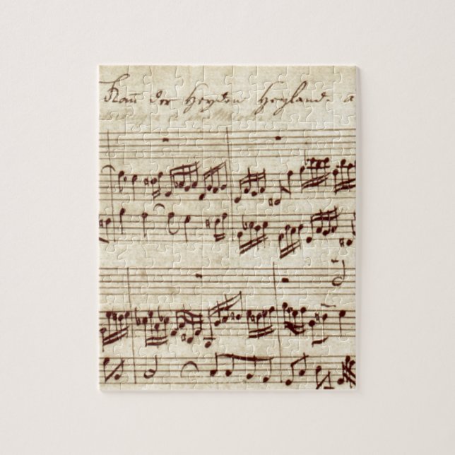 Old Music Notes - Bach Music Sheet Jigsaw Puzzle (Vertical)