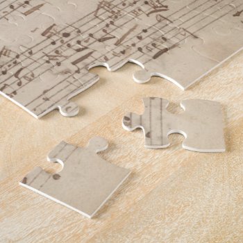 Old Music Notes - Bach Music Sheet Jigsaw Puzzle by Argos_Photography at Zazzle