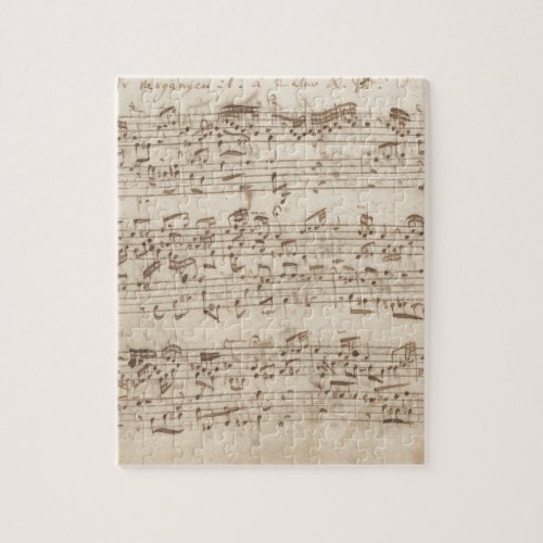 Old Music Notes _ Bach Music Sheet Jigsaw Puzzle