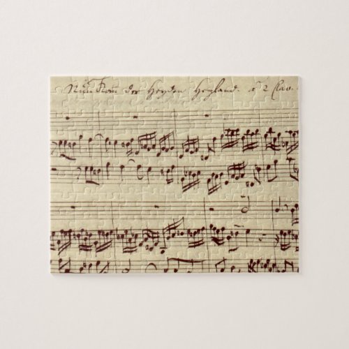 Old Music Notes _ Bach Music Sheet Jigsaw Puzzle