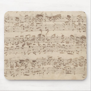 Old Music Notes - Bach Music Sheet Mouse Pad
