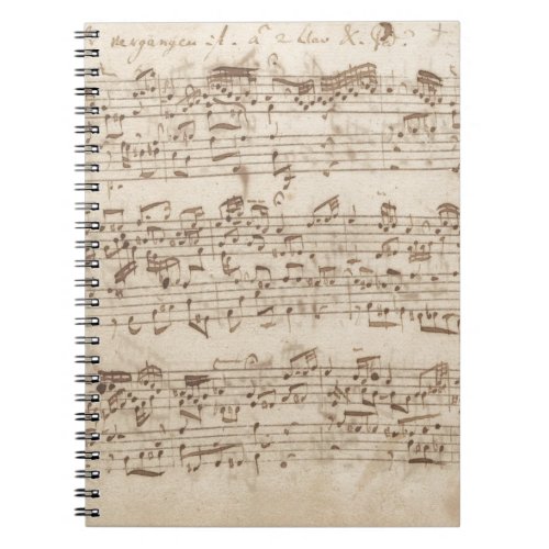 Old Music Notes _ Bach Music Sheet Notebook