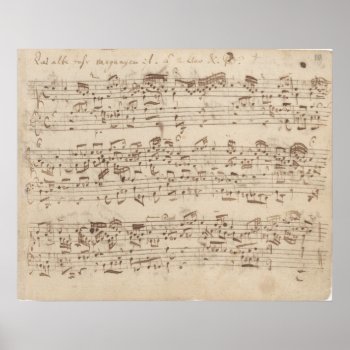 Old Music Notes - Bach Music Sheet Poster by Argos_Photography at Zazzle