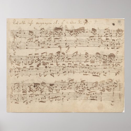 Old Music Notes - Bach Music Sheet