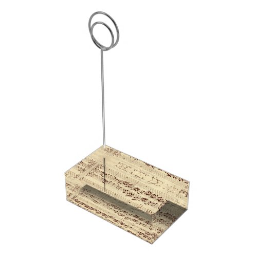 Old Music Notes _ Bach Music Sheet Table Card Holder