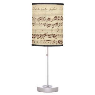 Old Music Notes - Bach Music Sheet Table Lamp