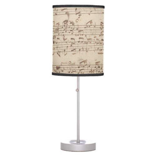 Old Music Notes _ Bach Music Sheet Table Lamp