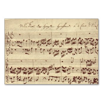 Old Music Notes - Bach Music Sheet Table Number by Argos_Photography at Zazzle