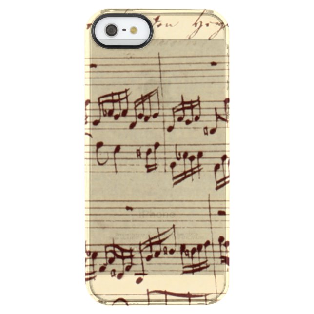 Old Music Notes - Bach Music Sheet Uncommon iPhone Case (Back)
