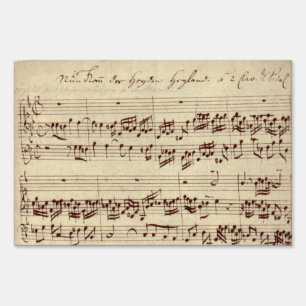 Old Music Notes - Bach Music Sheet Yard Sign