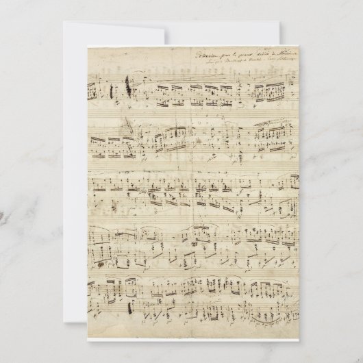 Old Music Notes - Chopin Music Sheet (Front)
