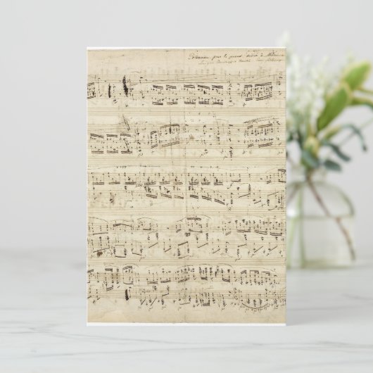 Old Music Notes - Chopin Music Sheet (Standing Front)