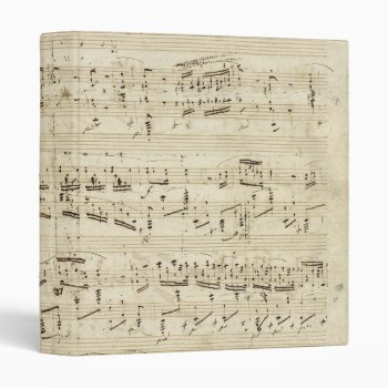 Old Music Notes - Chopin Music Sheet Binder by Argos_Photography at Zazzle