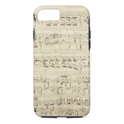 Old Music Notes _ Chopin Music Sheet iPhone 87 Case