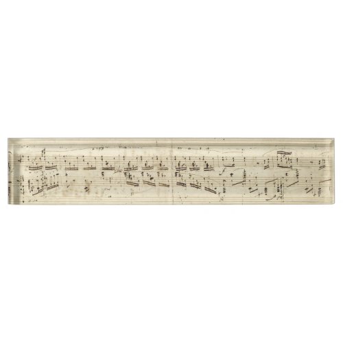 Old Music Notes _ Chopin Music Sheet Desk Name Plate