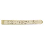 Old Music Notes - Chopin Music Sheet Gold Finish Tie Bar