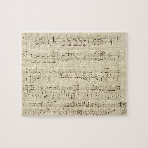 Old Music Notes _ Chopin Music Sheet Jigsaw Puzzle