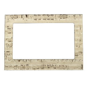 Old Music Notes - Chopin Music Sheet Magnetic Picture Frame