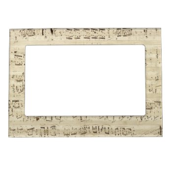 Old Music Notes - Chopin Music Sheet Magnetic Picture Frame by Argos_Photography at Zazzle