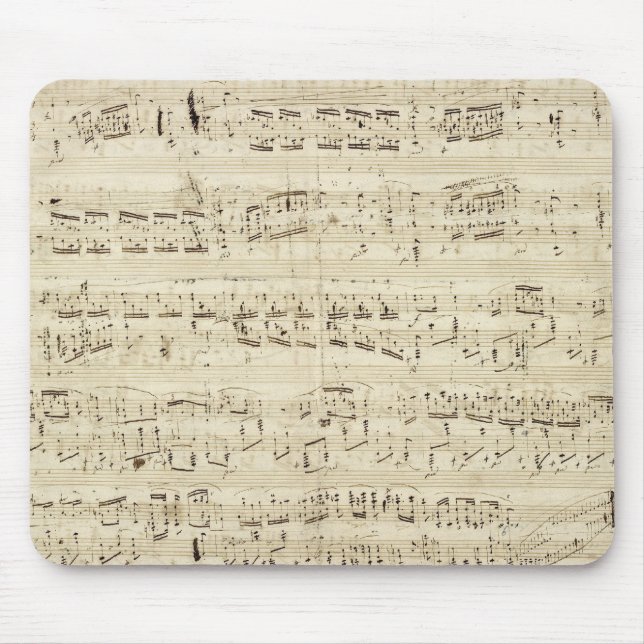 Old Music Notes - Chopin Music Sheet Mouse Pad (Front)
