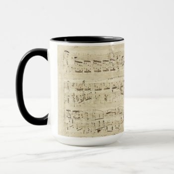 Old Music Notes - Chopin Music Sheet Mug by Argos_Photography at Zazzle