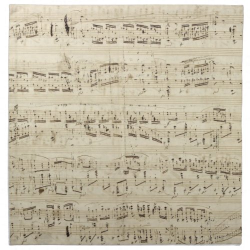 Old Music Notes _ Chopin Music Sheet Napkin